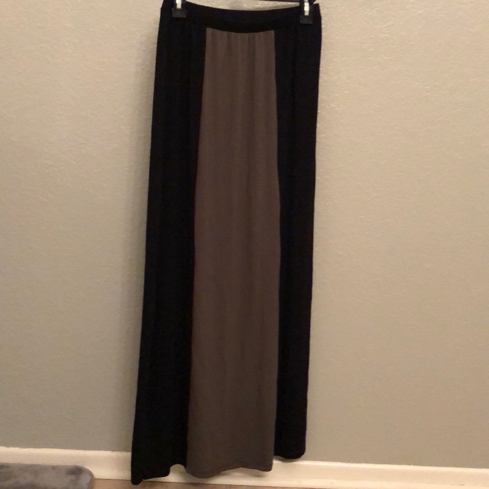 Black and Green Maxi Skirt